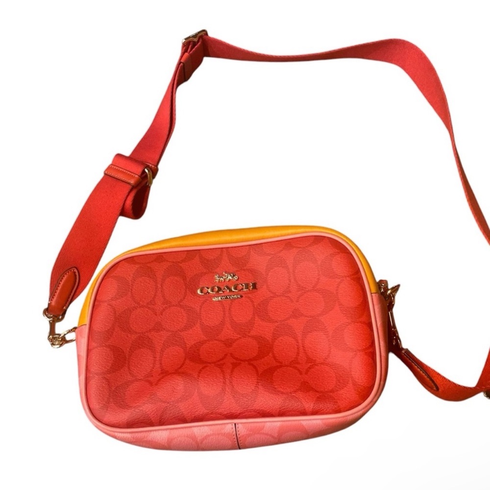 Coach Jamie Camera Bag blocked signature canvas
